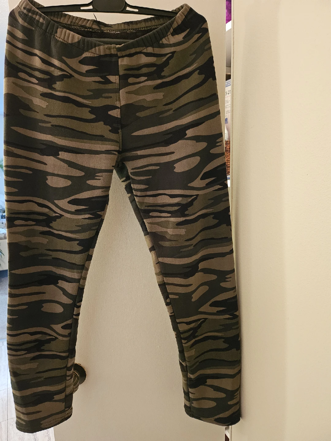 Camouflage Print Fleece Lined Leggings