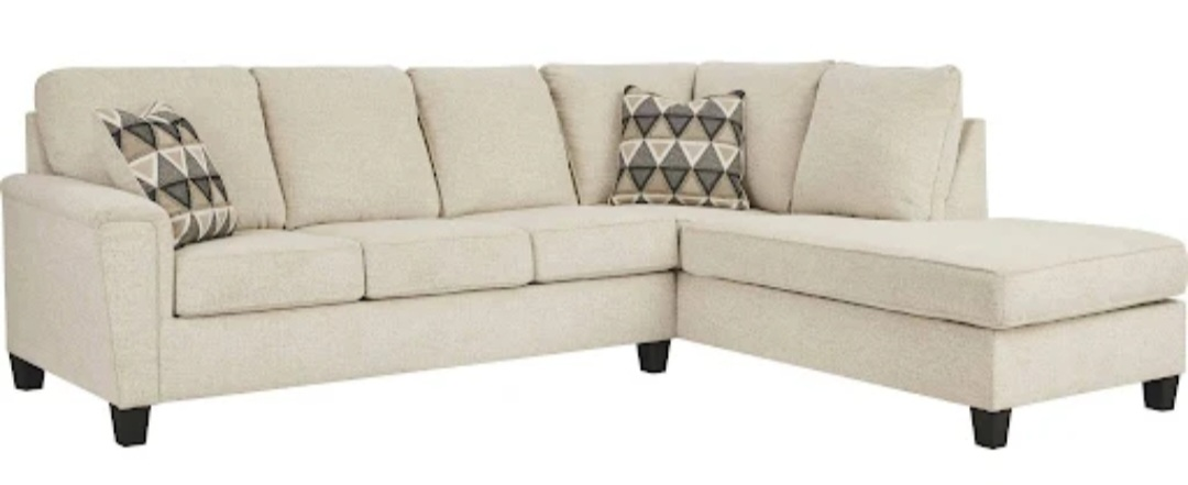 Beige Sectional Sofa with Chaise Lounge - photo 3