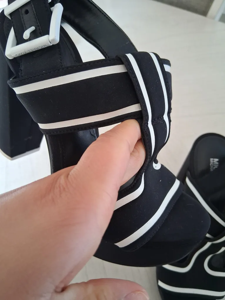 Michael Kors Black/White Heels image indicator(6)