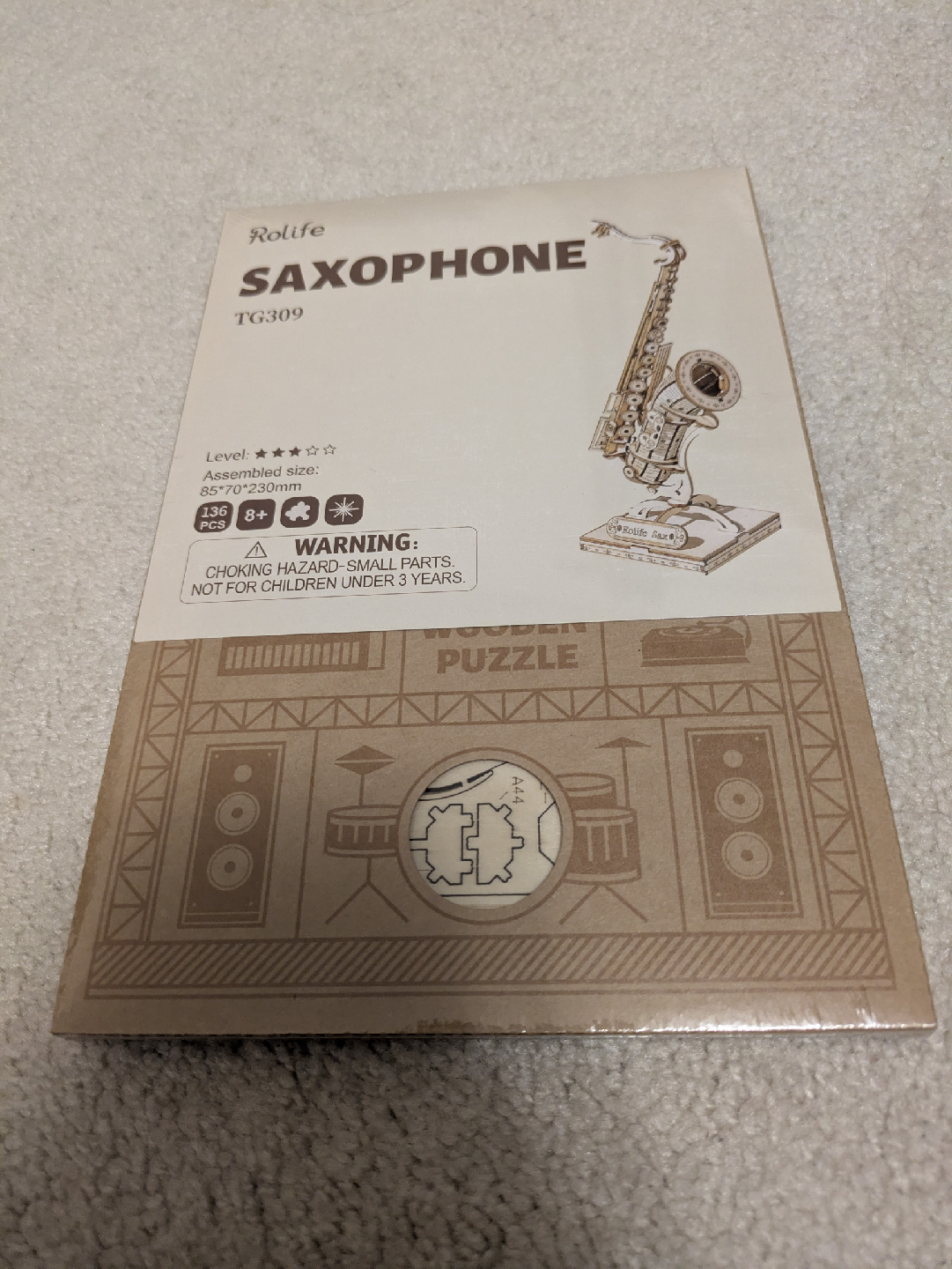 Rolife Saxophone TG309 Wooden Puzzle - New