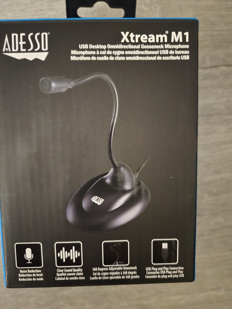 Adesso Xtream M1 USB Desktop Microphone - New