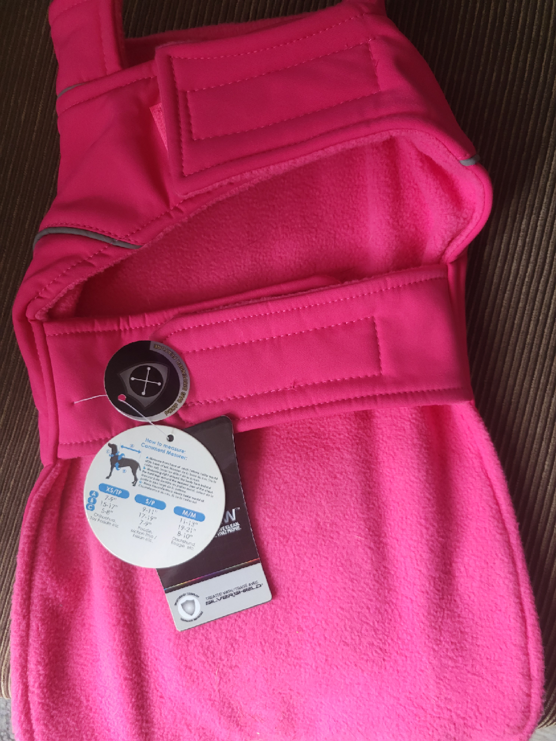 New Silver Paw Dog Coat - Size m - Pink - photo 2