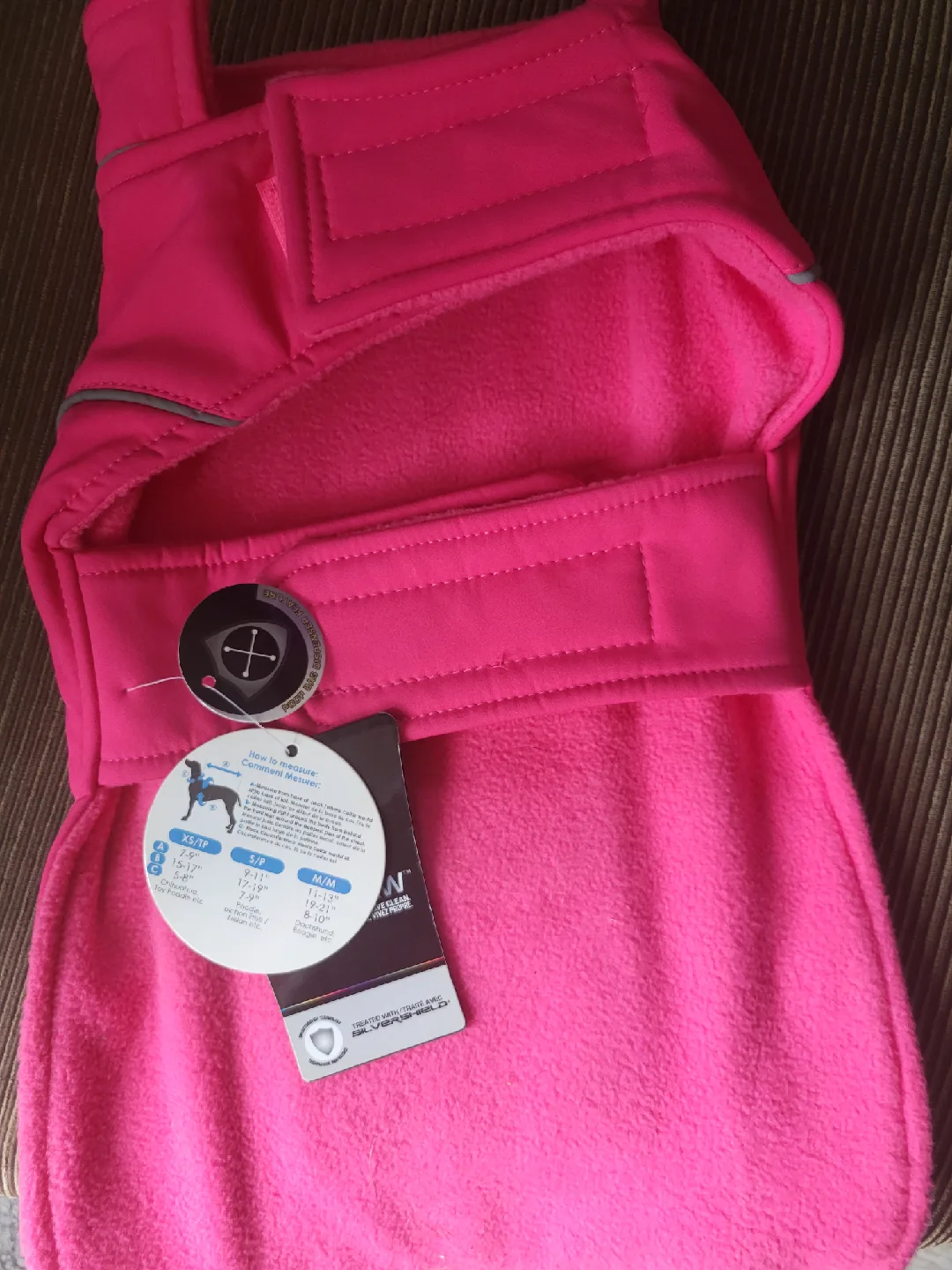 Silver Paw Dog Coat - Size m - Pink image indicator(2)