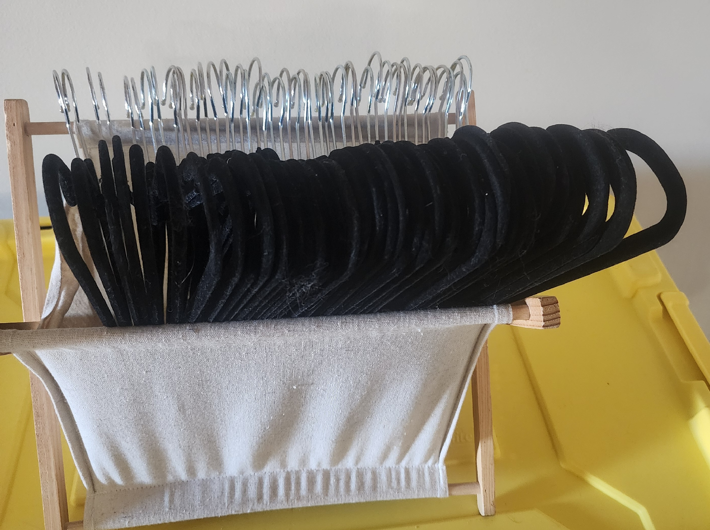 46 Black Velvet Clothes Hangers(Pickup in Albany)