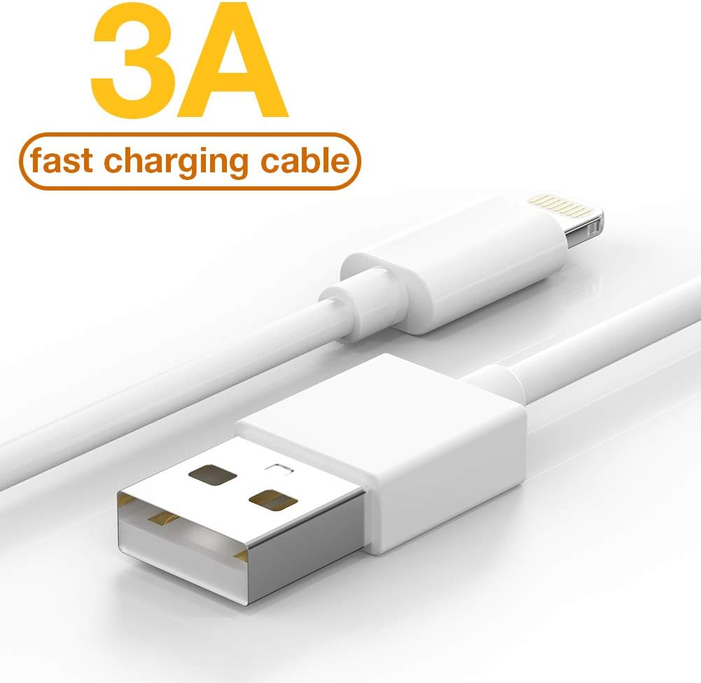5 Pack iPhone Charger Cable 3 Ft, White 3ft Long iPhone Charger - photo 3