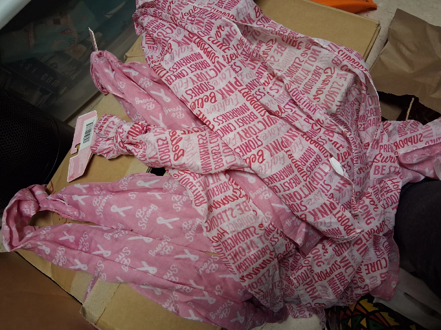 Pink Breast Cancer Awareness Scarf