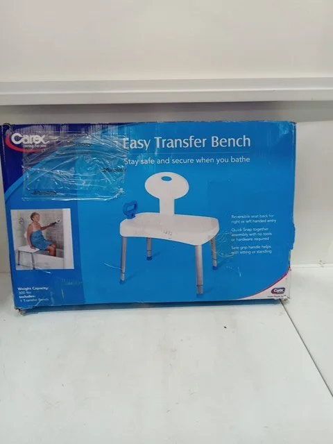NEW -Carex Easy Transfer Tub Bench/chair with Adjustable Height image indicator(2)