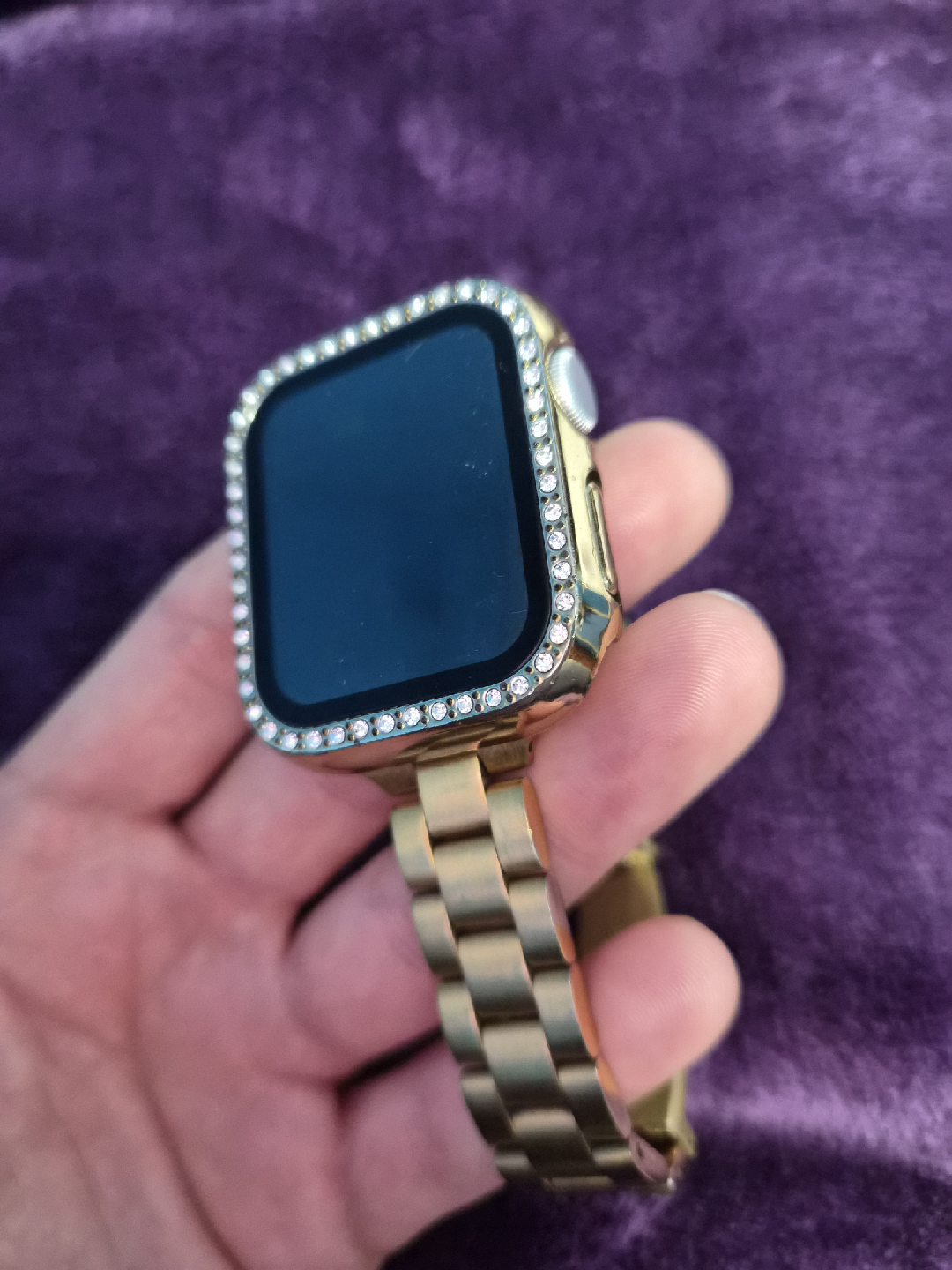 Apple Watch SE Gold with Rhinestone Case 40mm + accessories