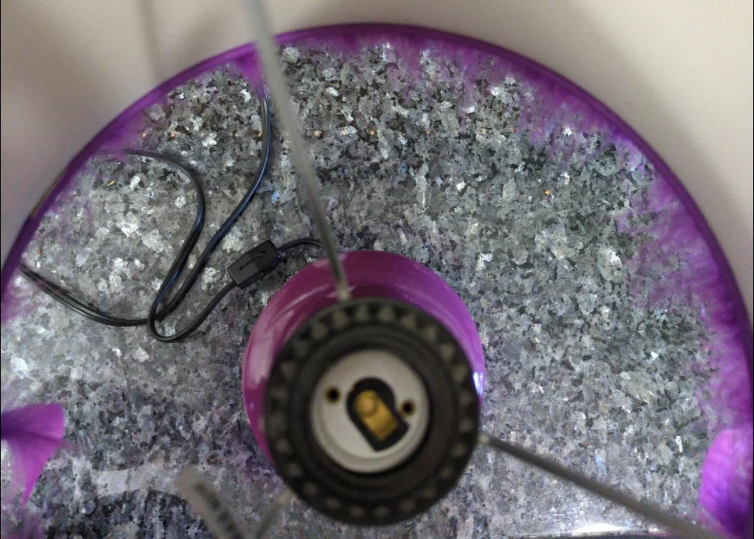 Purple Feathered Table Lamp image indicator(4)