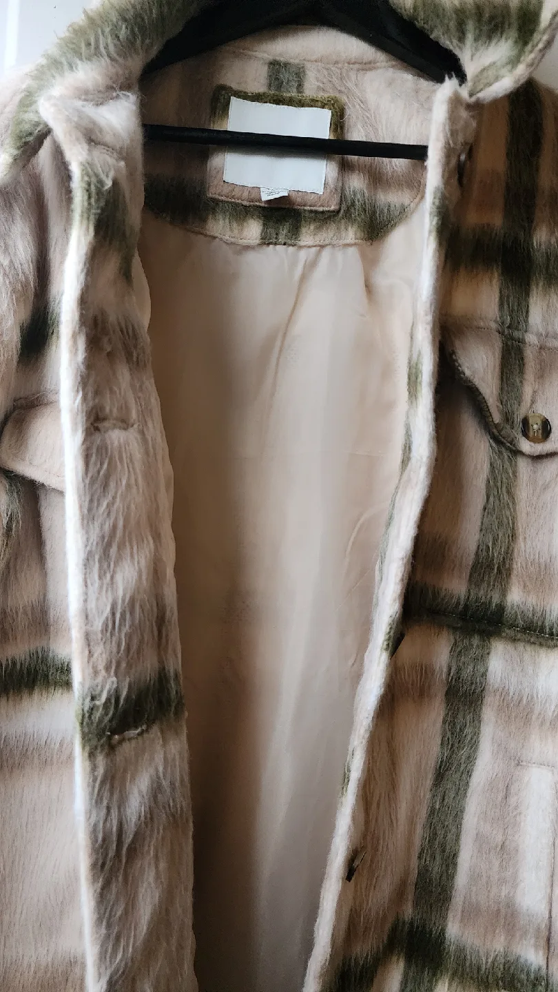 American Eagle Plaid Flannel Shacket image indicator(4)