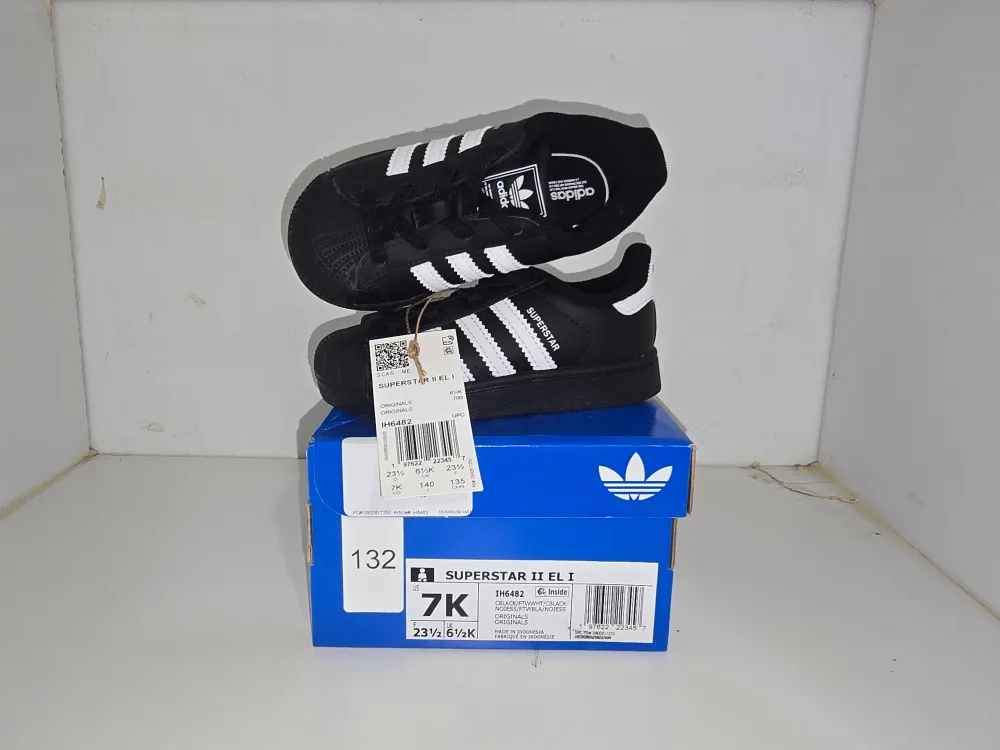 Adidas Superstar II EL I - Size 7K - Black/White - New image indicator(4)