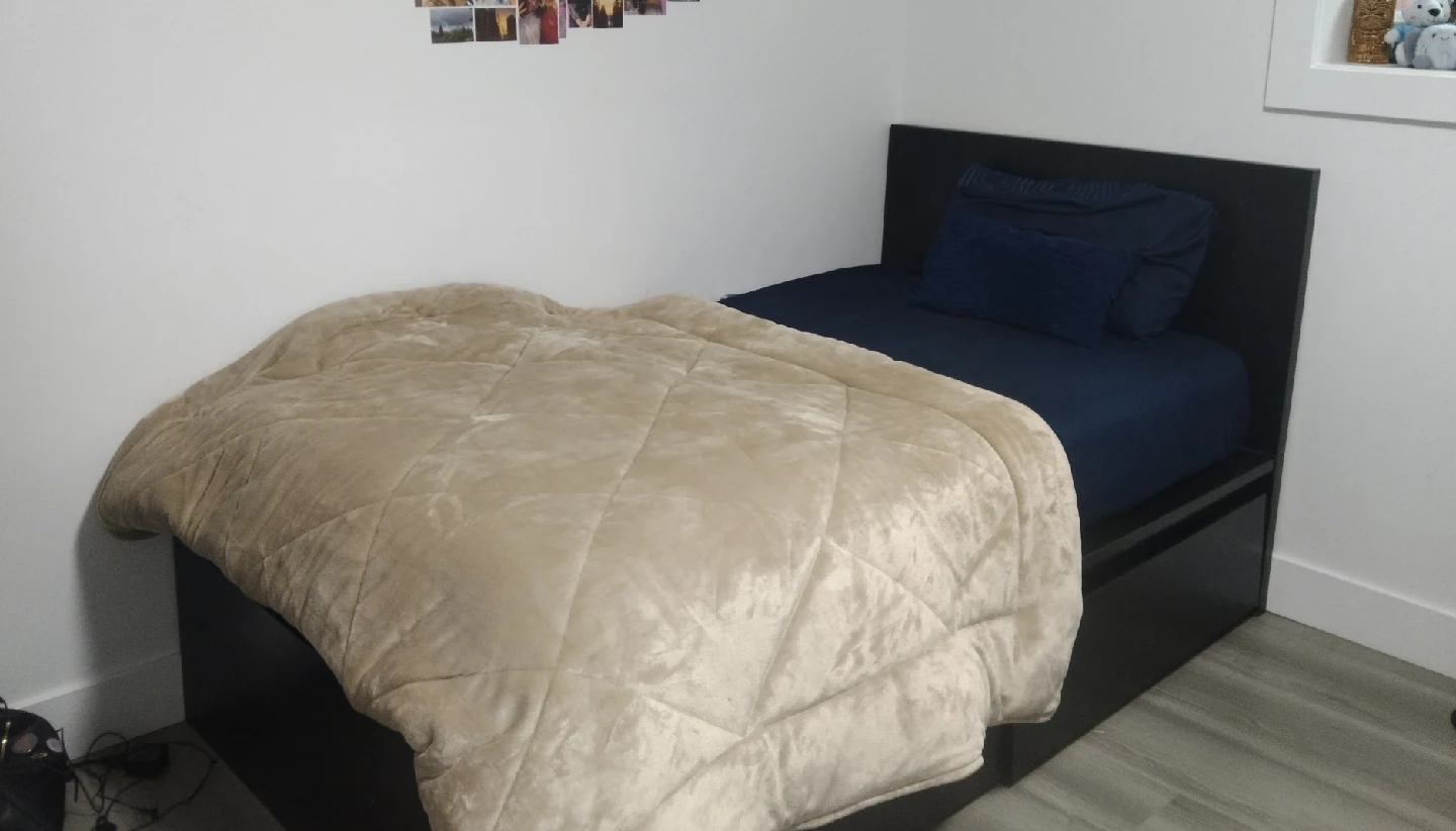 Twin bed with drawers+mattress