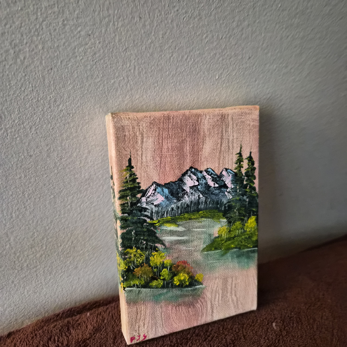 Miniature Mountain Landscape Painting - photo 4