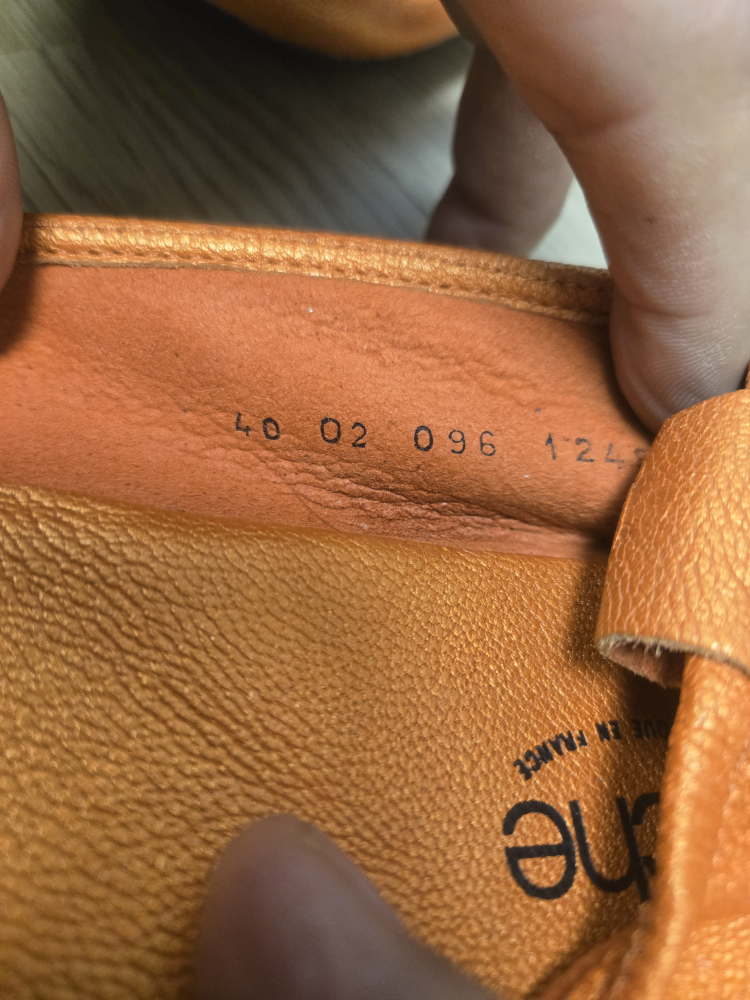 Arche Orange Leather Ballet Flats Size 10 - photo 4