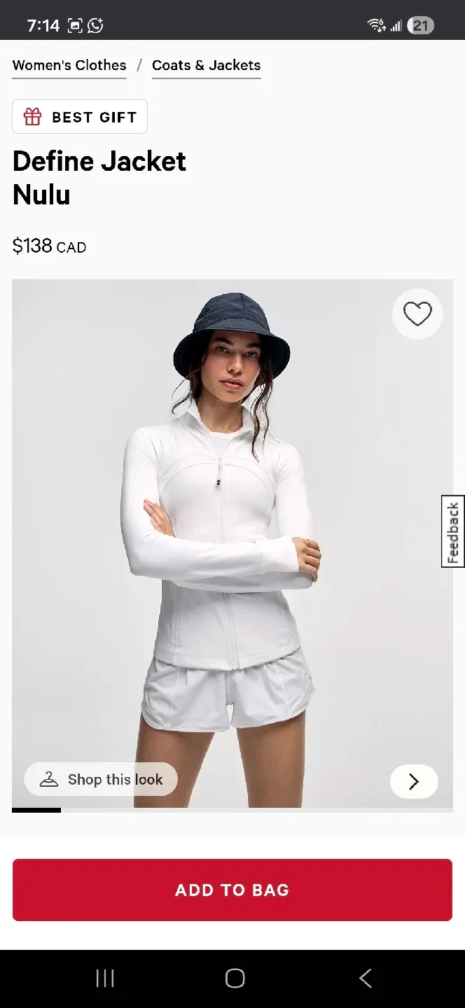 New Lululemon Define Jacket Nulu White image indicator(2)