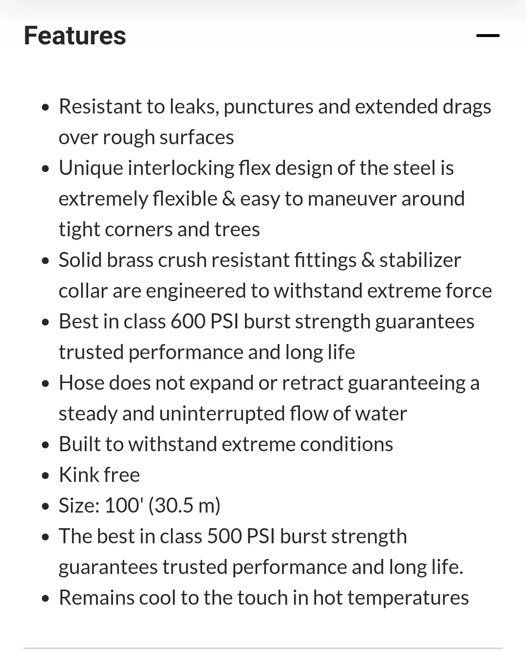 Brand New Heavy Duty Pro 3 Layer HydroSteel Hose, 100-ft image indicator(10)