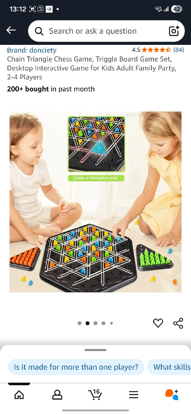 Donciety Chain Triangle Chess Game - New in Box! thumbnail