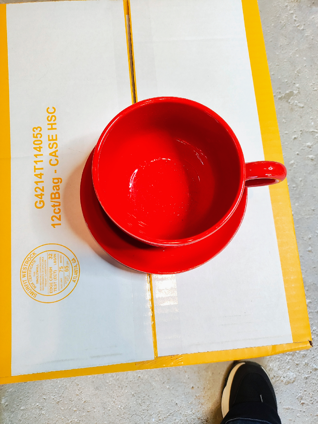 Nordstrom Red Coffee Cup and Saucer - photo 2