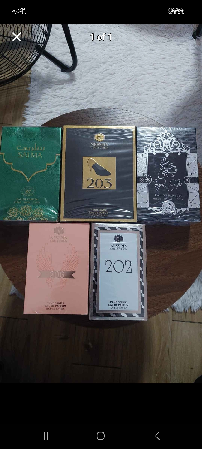 Nessrin Collection Perfumes - Salma, 203, Hayat Galbi, 206, 202