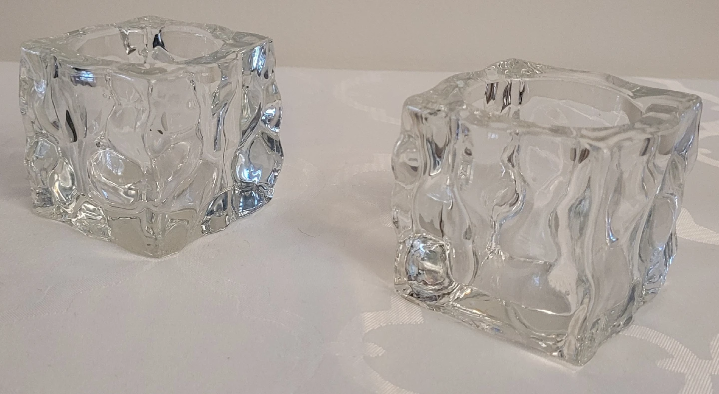 Set of 2 Tea Light Candle Holders 2.75" x 2.75" - photo 2