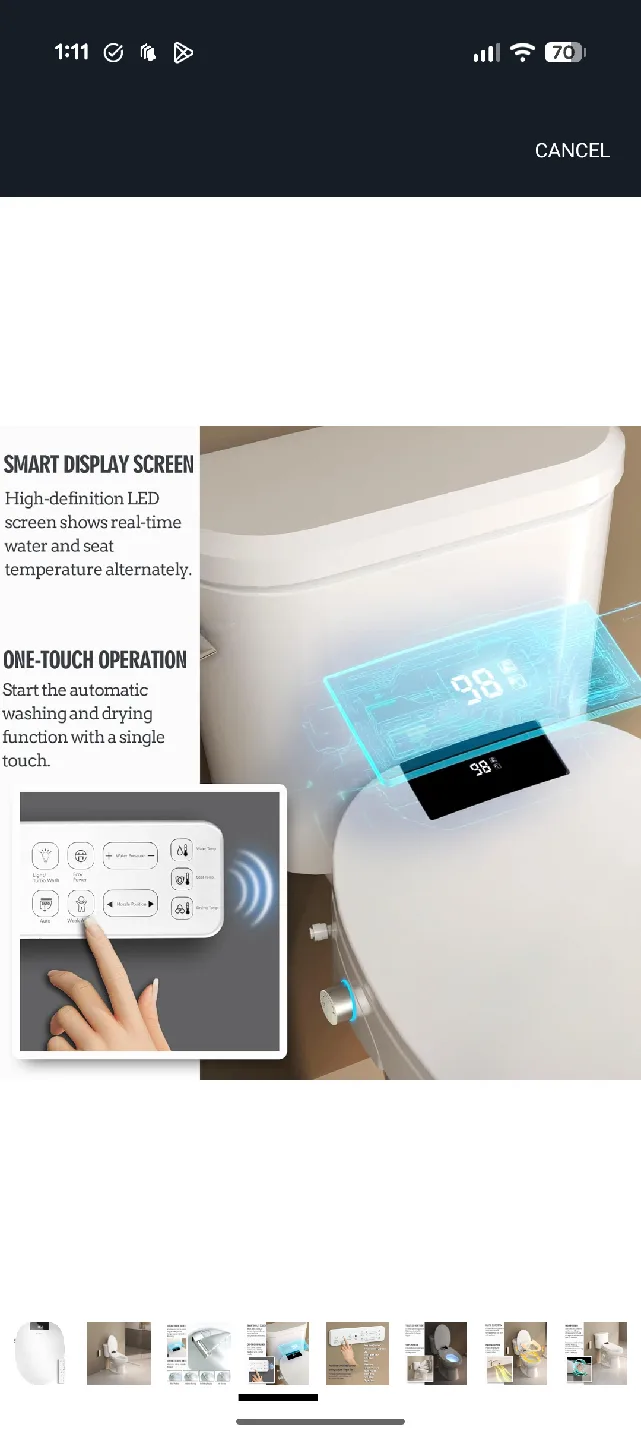 WLJBDET Smart Bidet Toilet Seat image indicator(4)