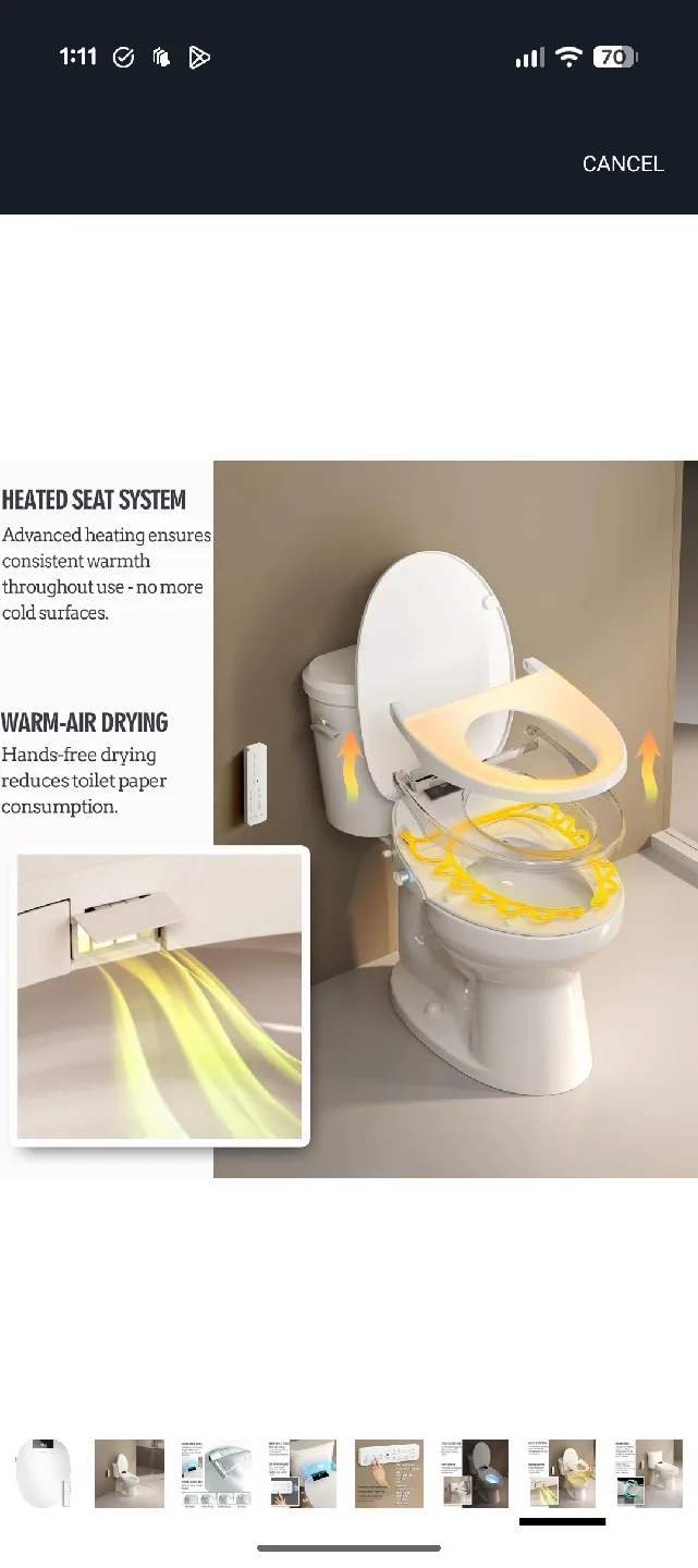 WLJBDET Smart Bidet Toilet Seat image indicator(7)