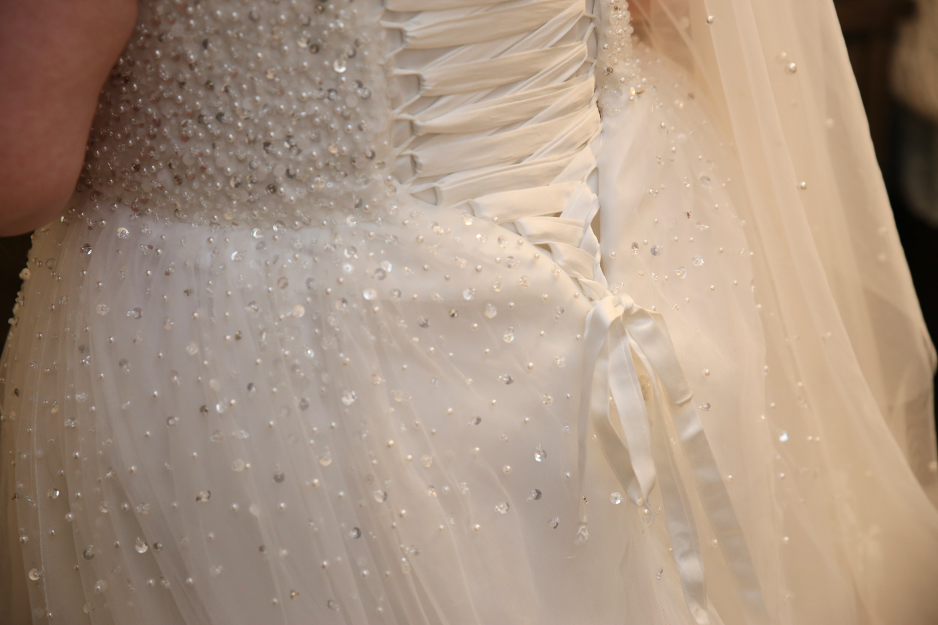 Wedding Dress - Ivory, Beaded & Lace