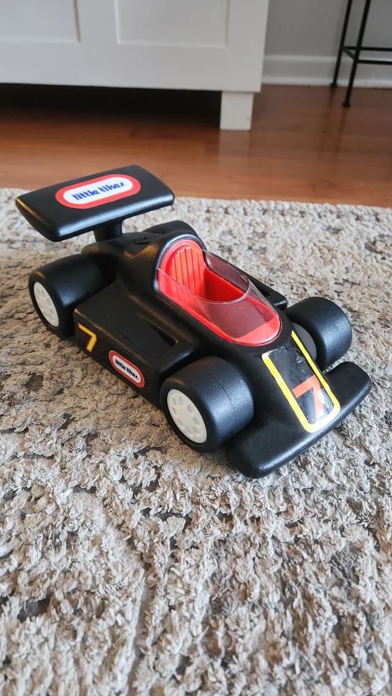 Vintage Little Tikes Black Race Car thumbnail