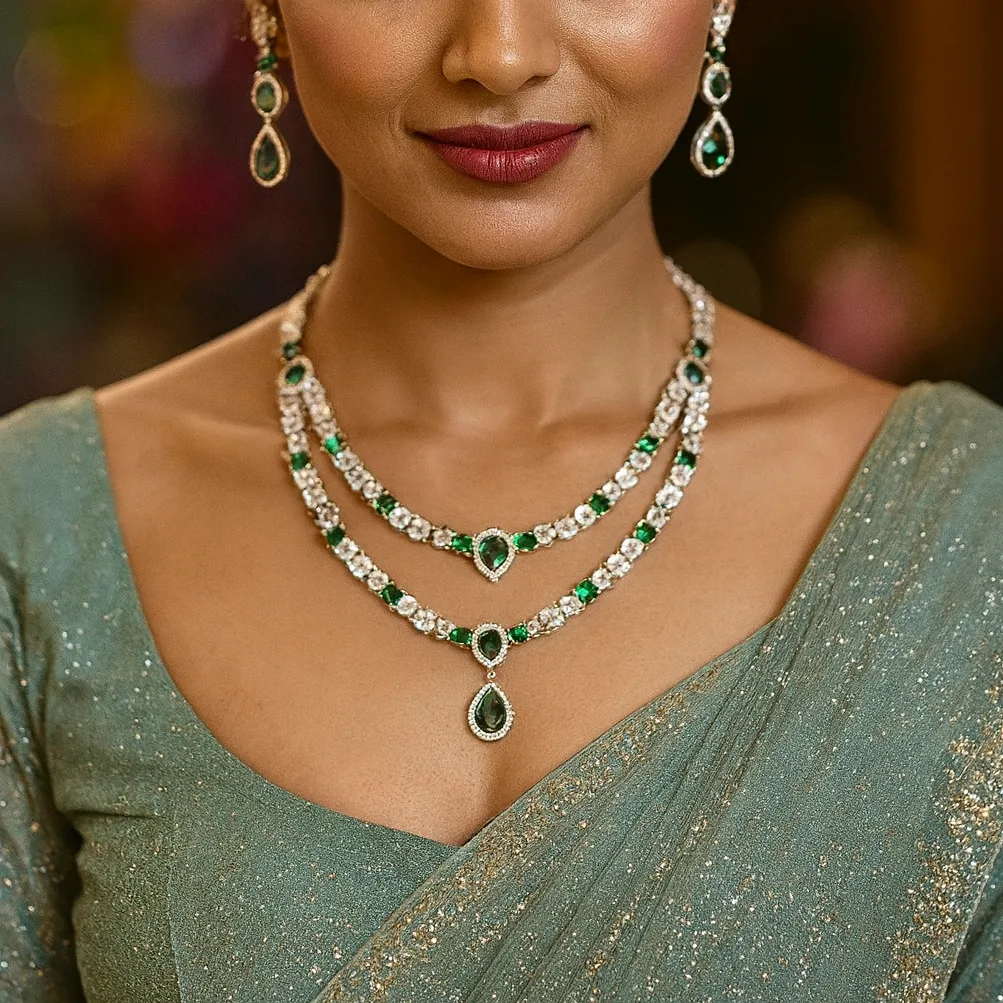 ✨ “Emerald Royalty” — The Set That Redefines Grace 💚 image indicator(2)