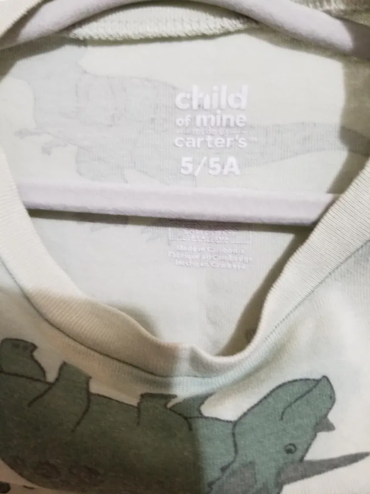 Child of Mine Carter's Dinosaur Pajamas - Size 5 image indicator(2)