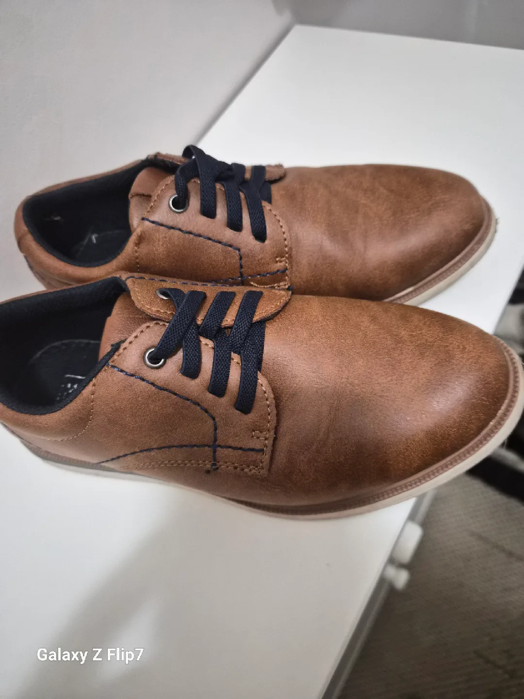 Brown Leather Boy's Dress Shoes image indicator(2)