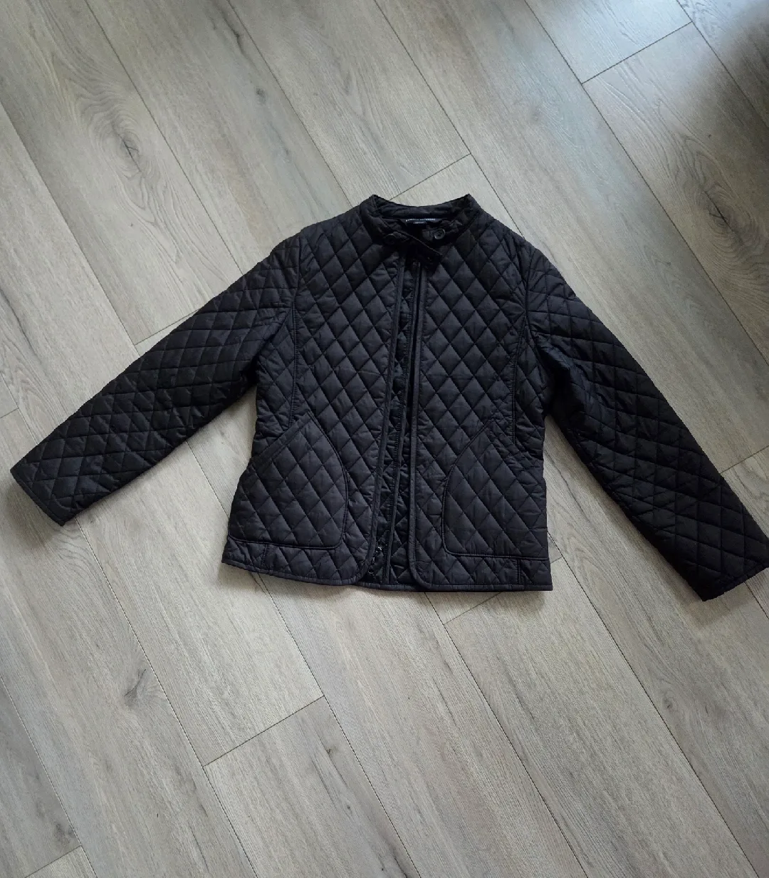 Banana Republic Petite Black Quilted Jacket thumbnail