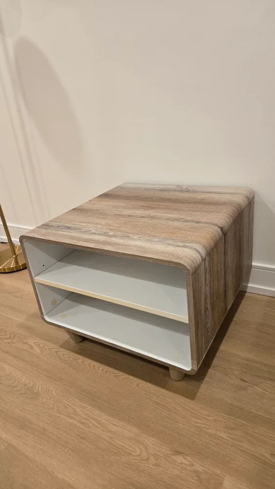 Unique and Stylish Wood-Look End Table thumbnail