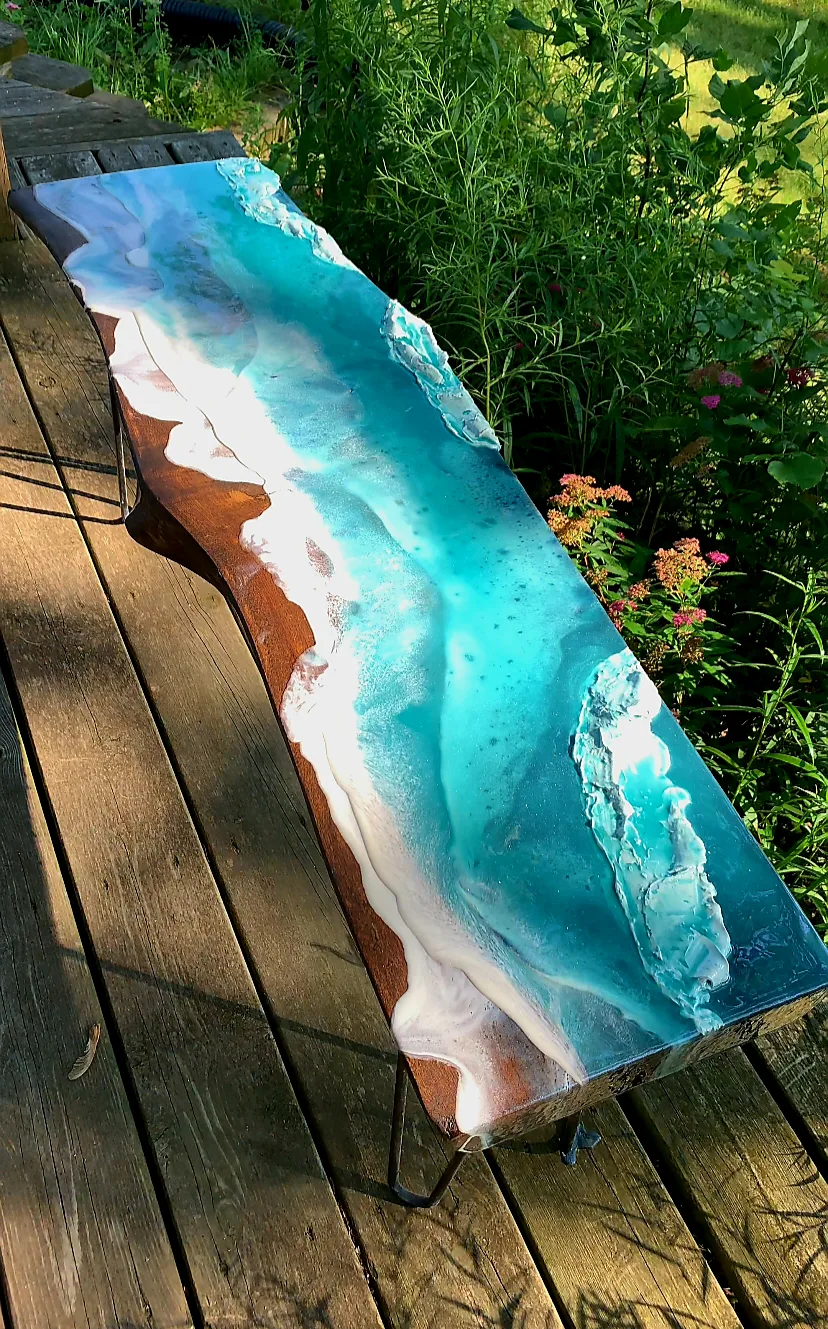 Ocean Wave Resin Table image indicator(6)