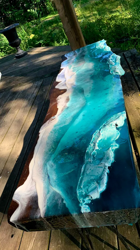 Ocean Wave Resin Table image indicator(7)