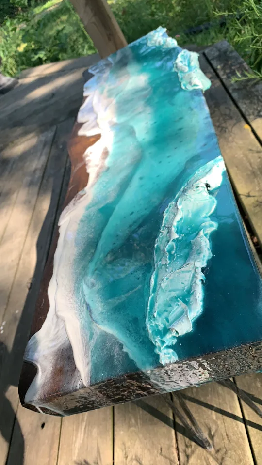 Ocean Wave Resin Table image indicator(10)