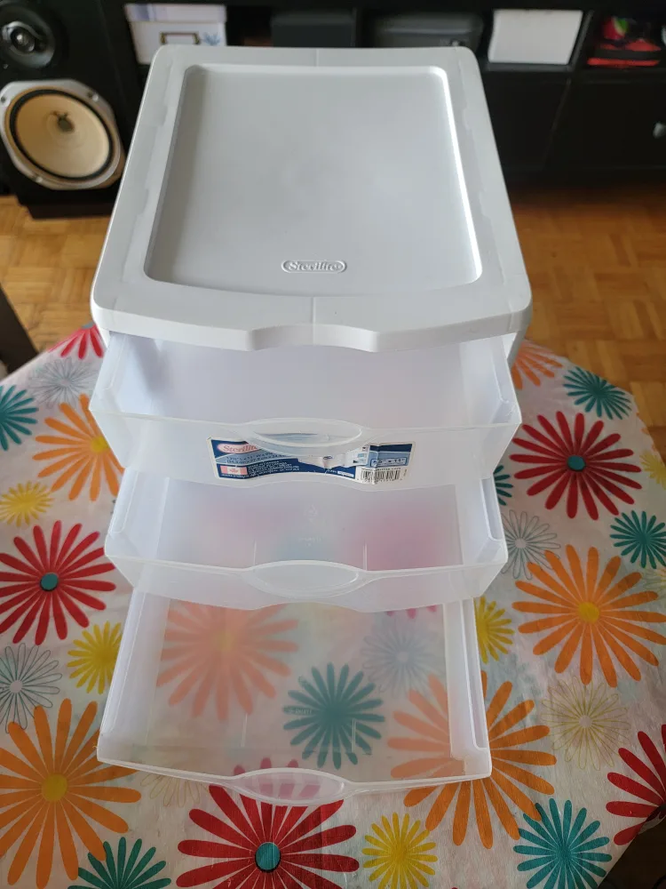 Sterilite 3 Drawer Unit - 13.5" x 11" x 9.5" image indicator(4)