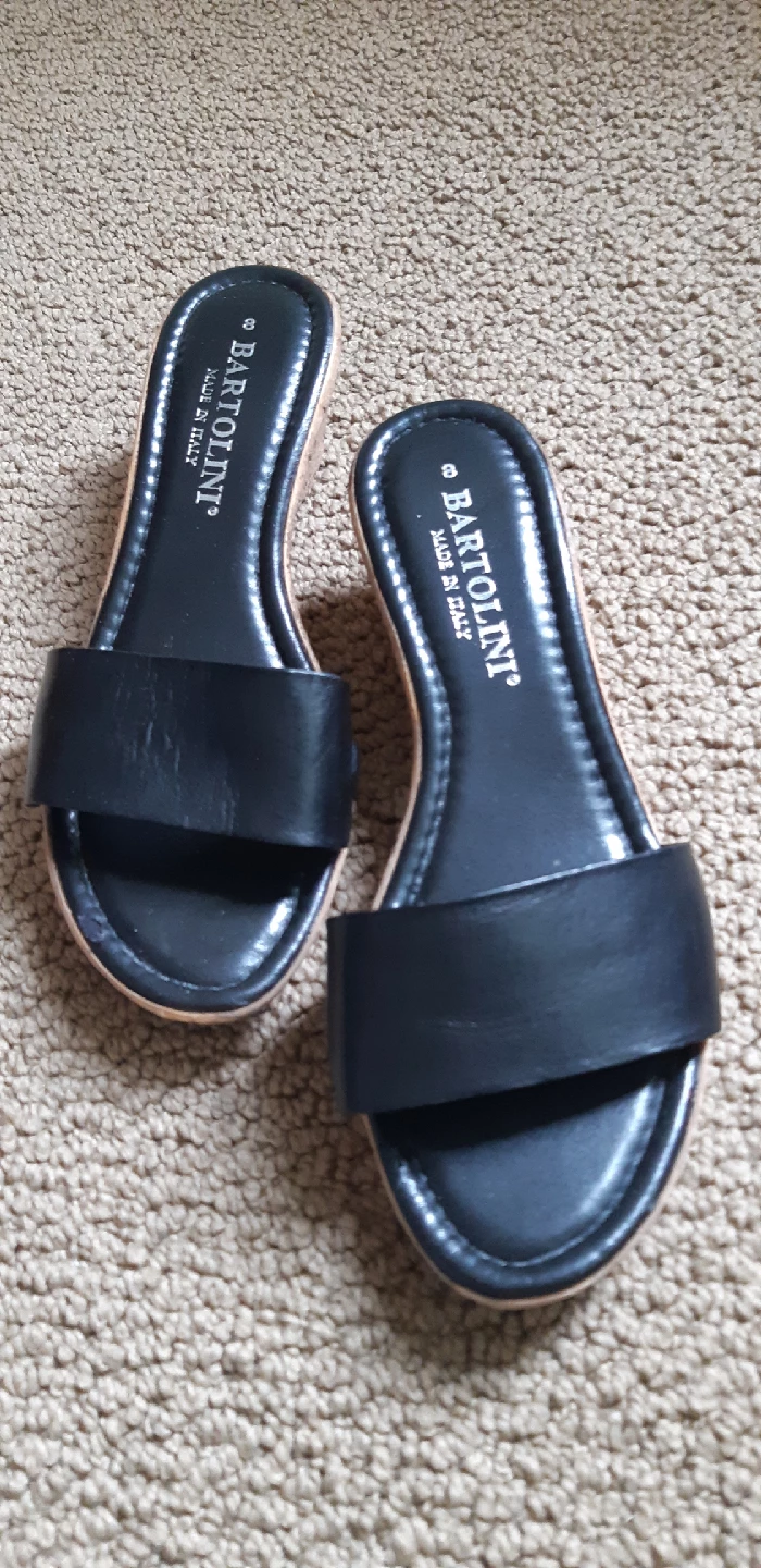 Italian Leather Wedge Sandals
