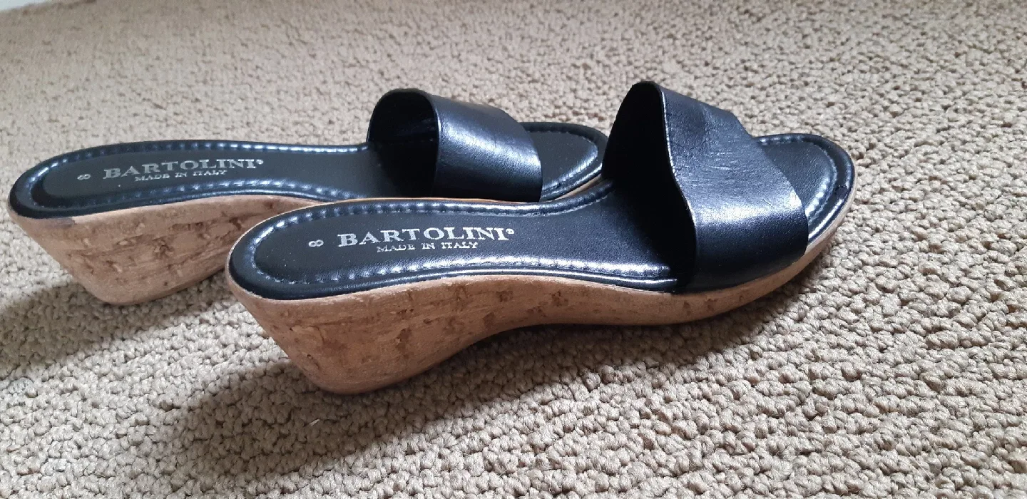 Italian Leather Wedge Sandals image indicator(2)