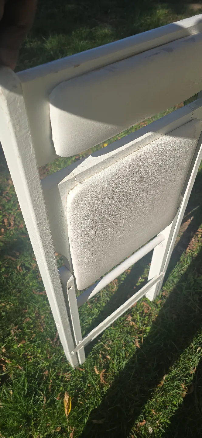 White padded Folding Chair image indicator(3)