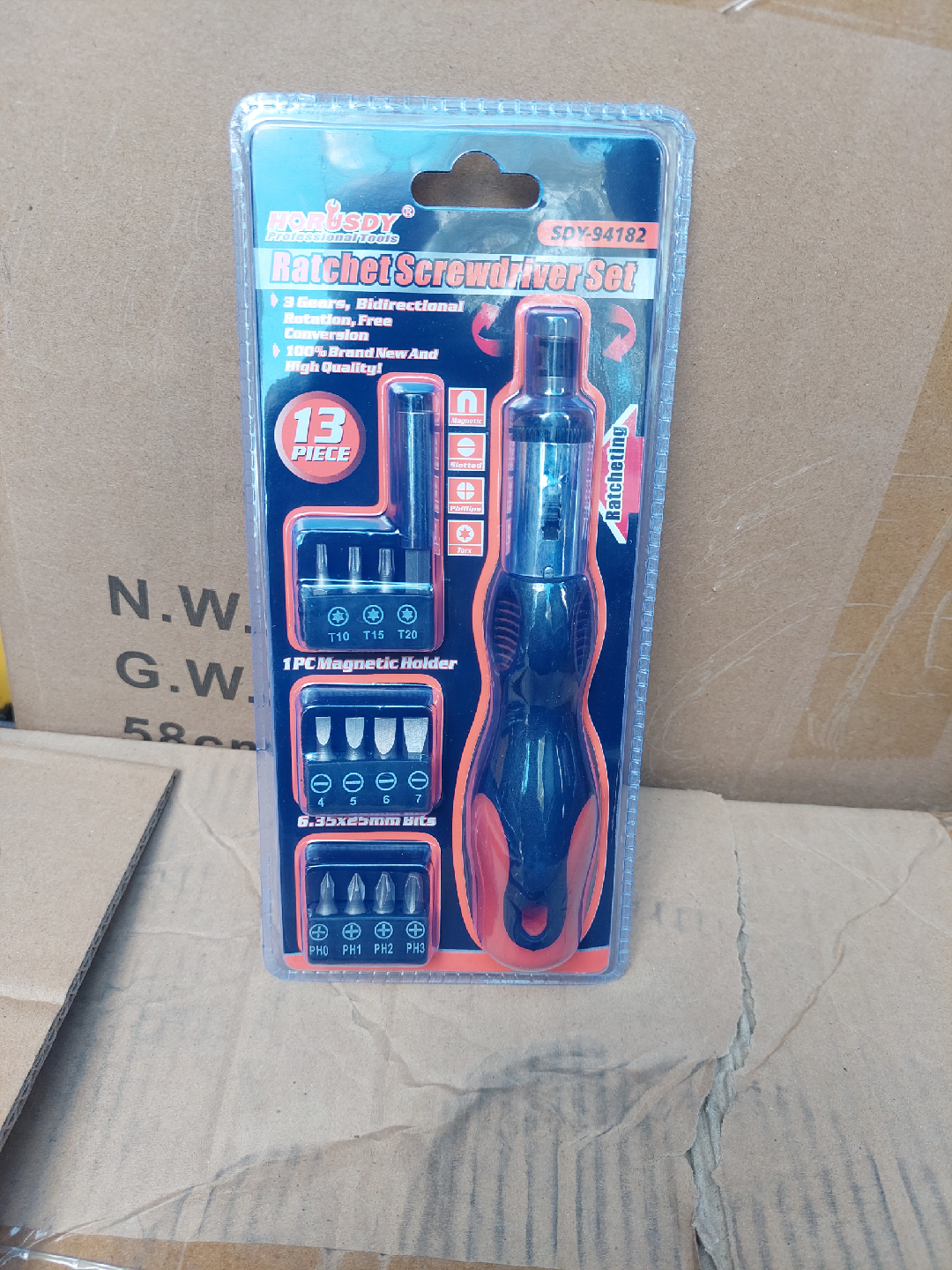 HORUSDY 13-Piece Ratchet Screwdriver Set - New!