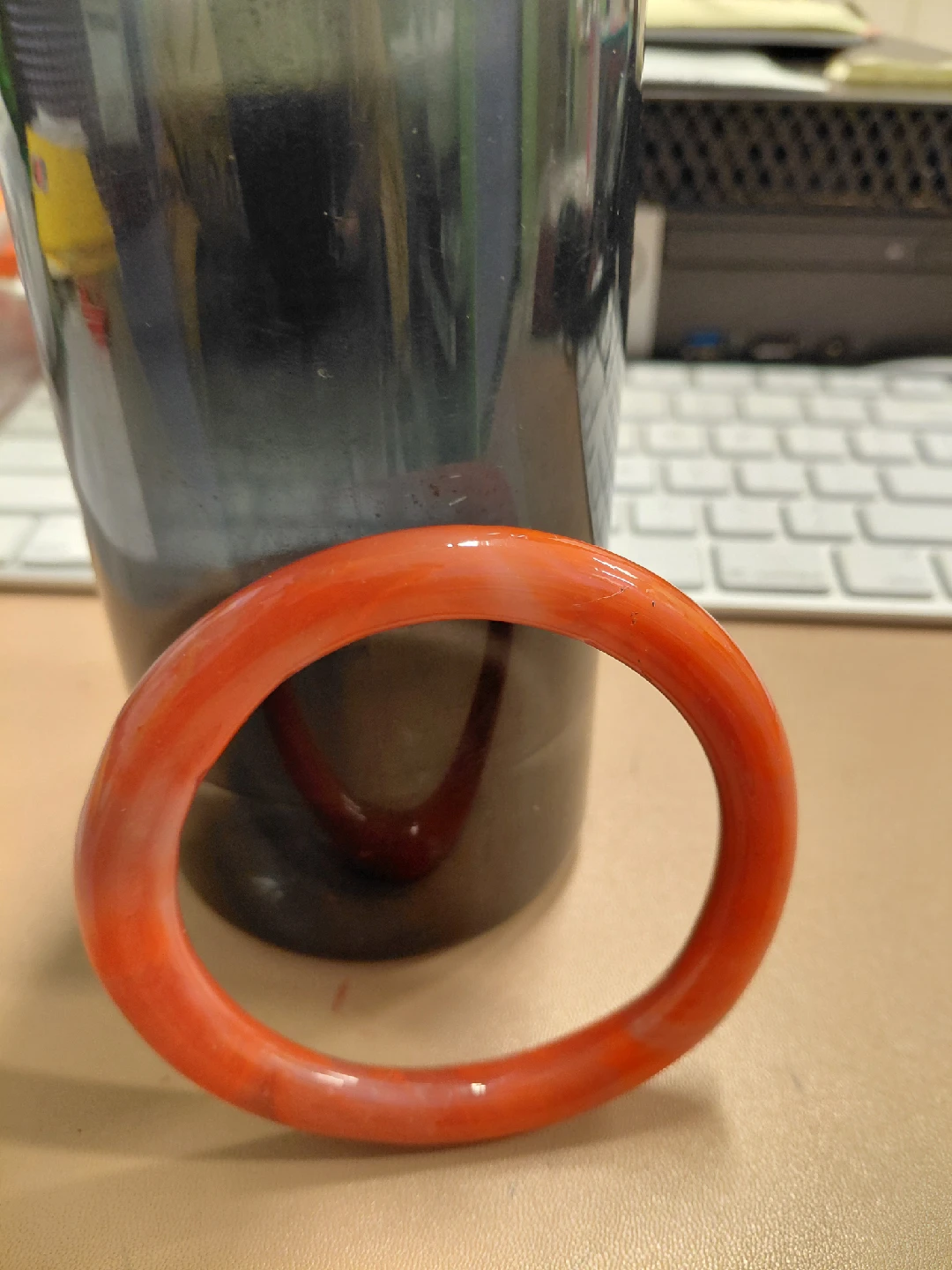 Jade brick color bangle