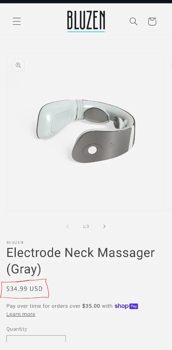 Bluzen Smart Neck Massager - Electrode Pulse Technology image indicator(2)