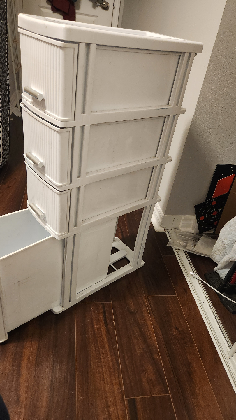 White Plastic 3-Drawer Storage Unit - photo 2