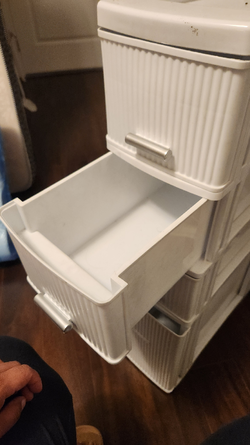 White Plastic 3-Drawer Storage Unit - photo 3