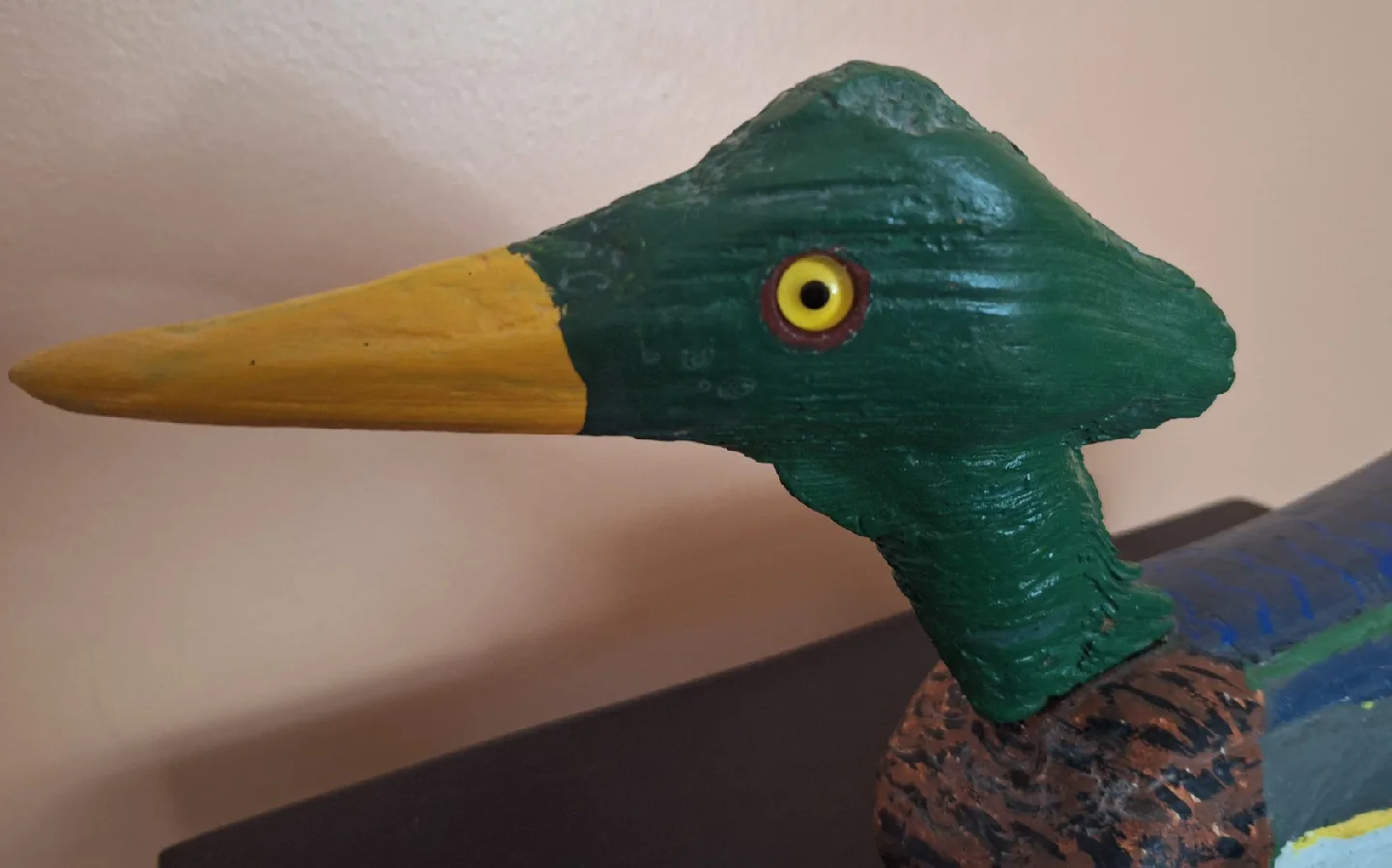 Vintage Large Hand Carved Duck Decoy image indicator(3)