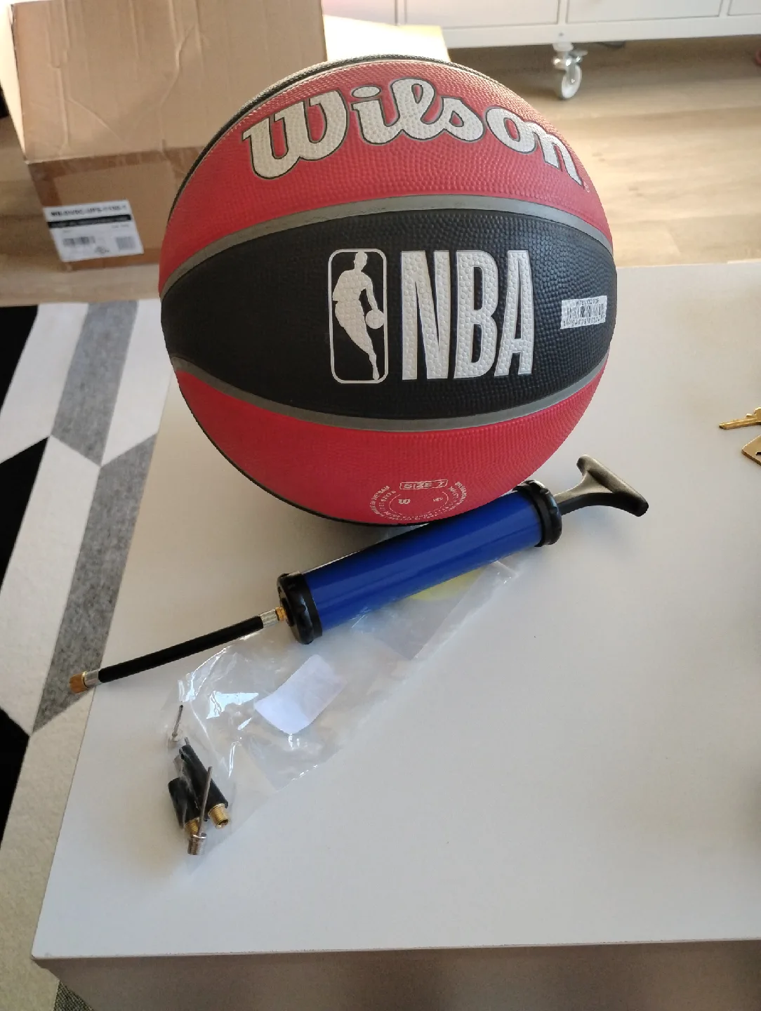 Wilson NBA Toronto Raptors Basketball with Pump image indicator(2)