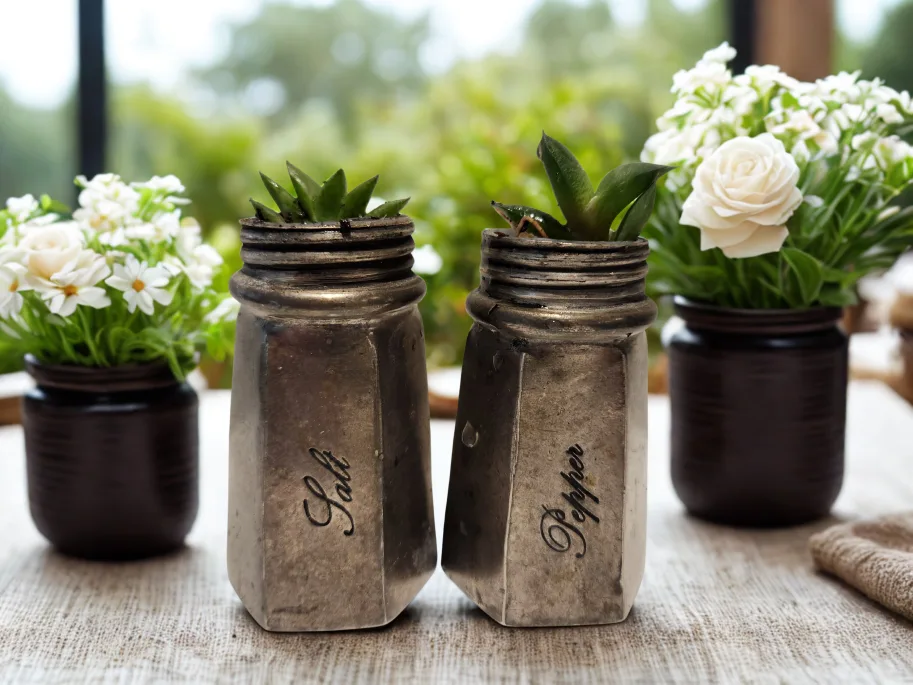 Salt & Pepper Shaker succulent planters thumbnail