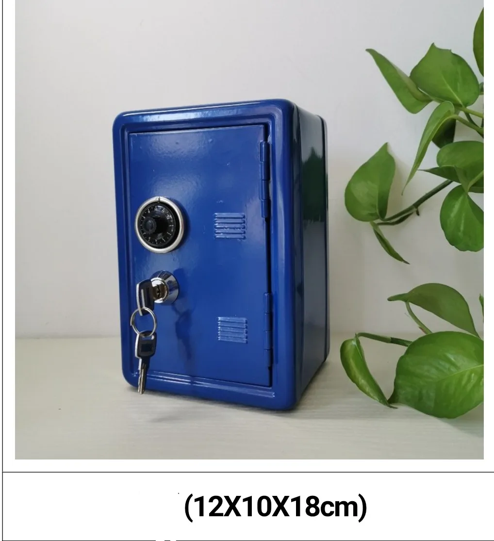 (NEW) Blue Metal Safe Box (without Key) image indicator(2)
