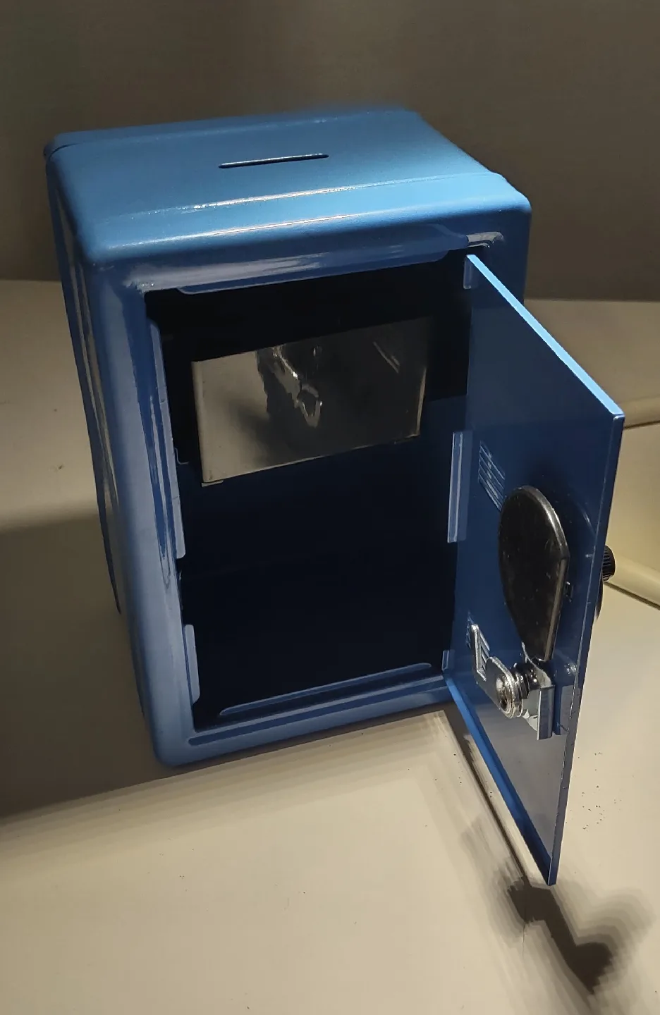 (NEW) Blue Metal Safe Box (without Key) image indicator(4)